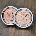 1992 Canadian Penny Coin Cufflinks