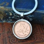 1994 Canadian Penny Coin Keyring