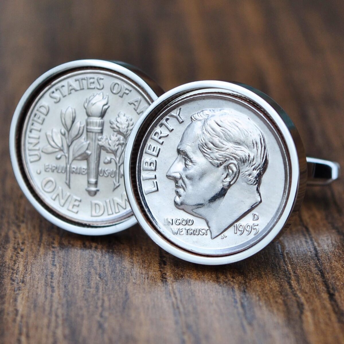 1995 U.S. Dime Coin Cufflinks
