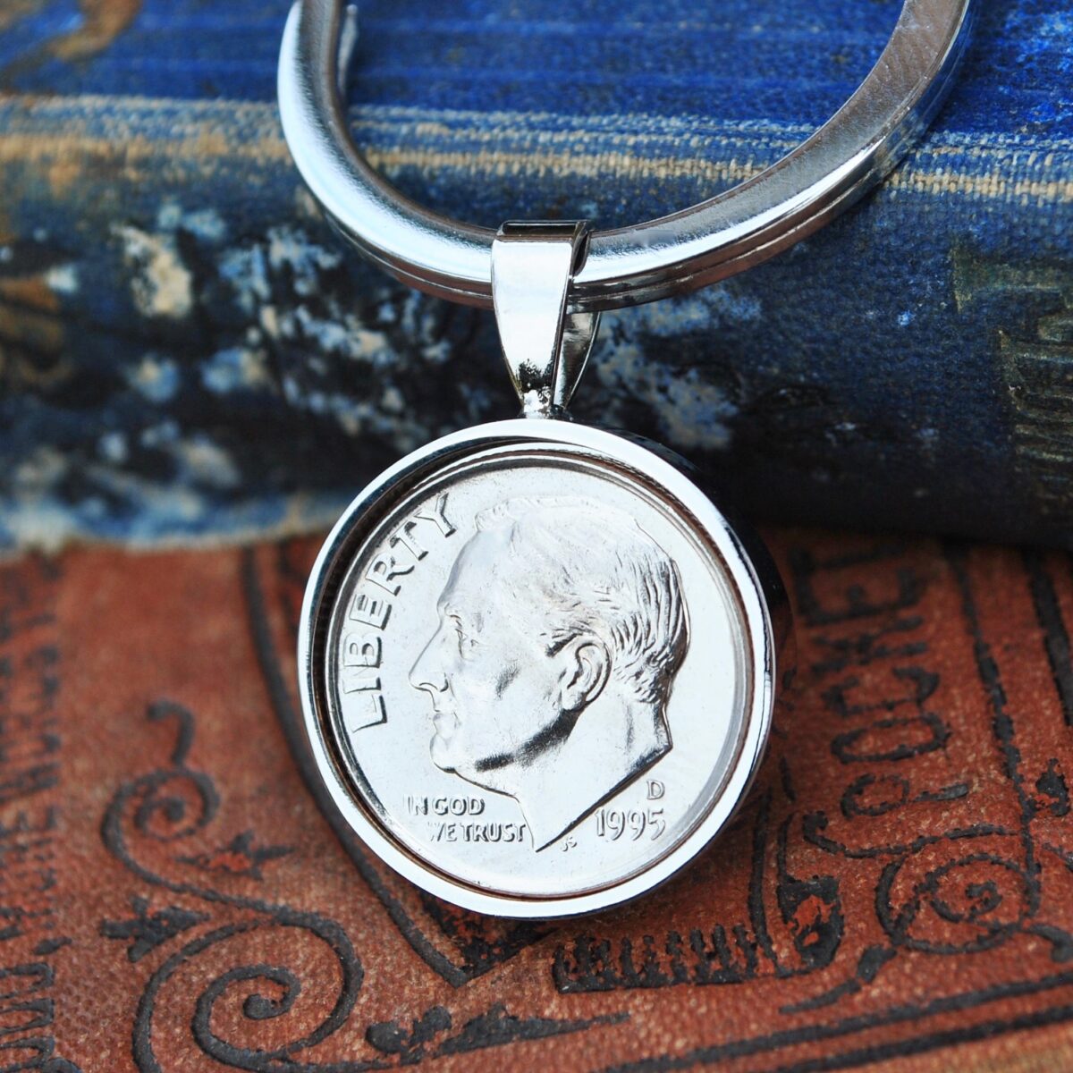 1995 U.S. Dime Coin Keyring