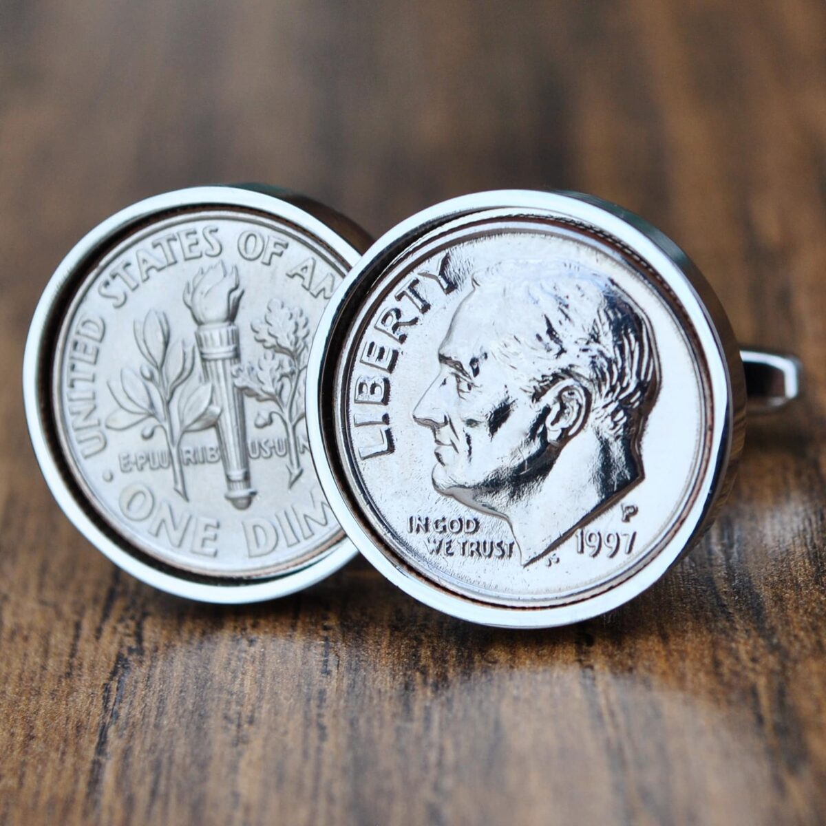 1997 U.S. Dime Coin Cufflinks