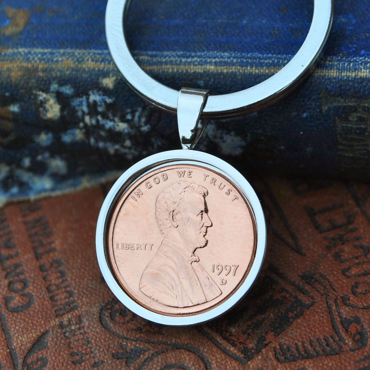 1997 U.S. Penny Coin Keyring