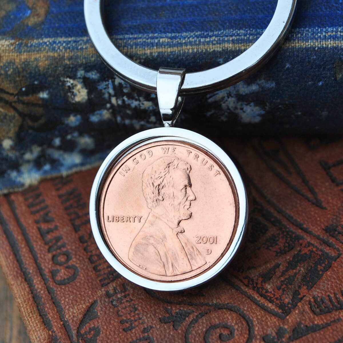 2001 U.S. Penny Coin Keyring