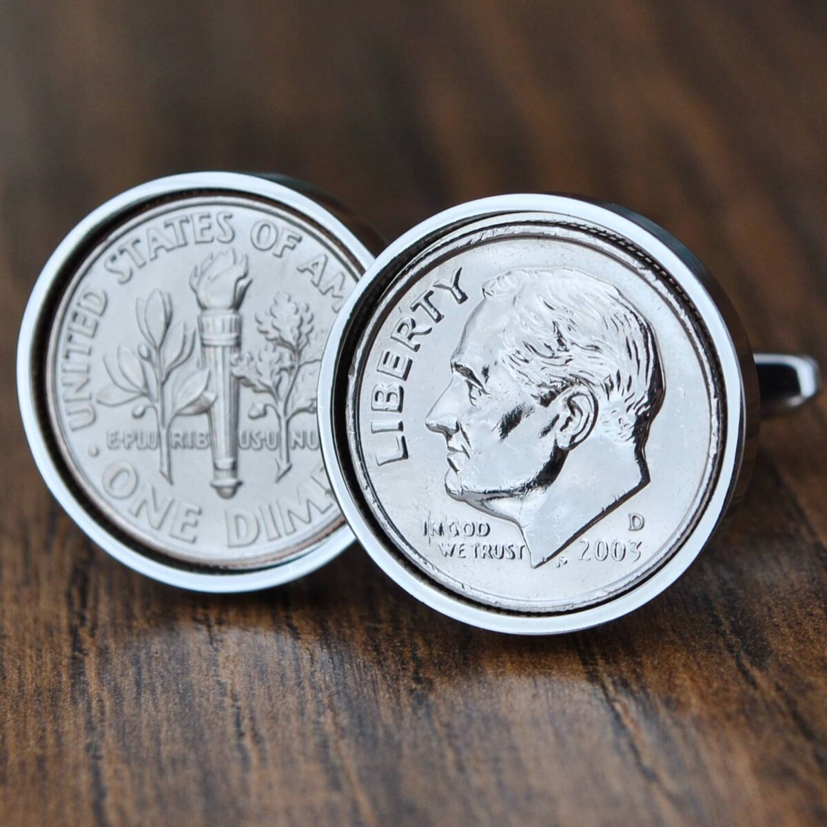 2003 U.S. Dime Coin Cufflinks