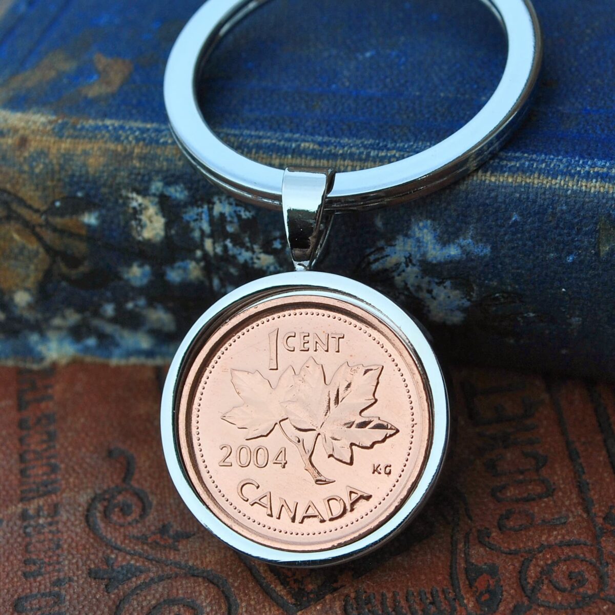 2004 Canadian Penny Coin Keyring