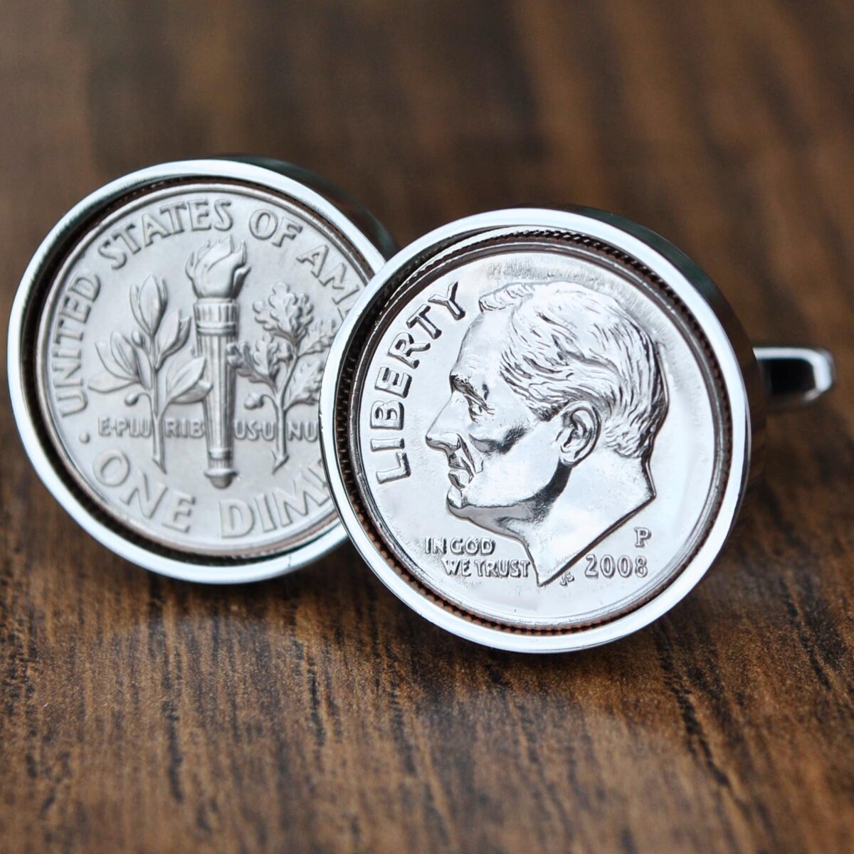 2008 U.S. Dime Coin Cufflinks