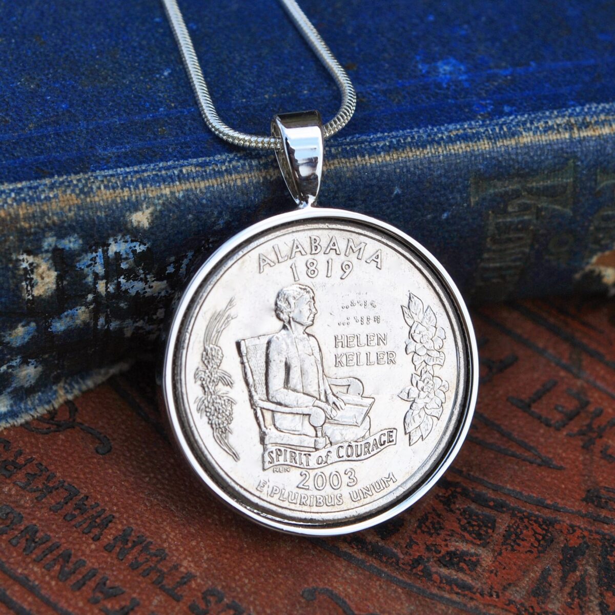  Alabama State Quarter Coin Necklace