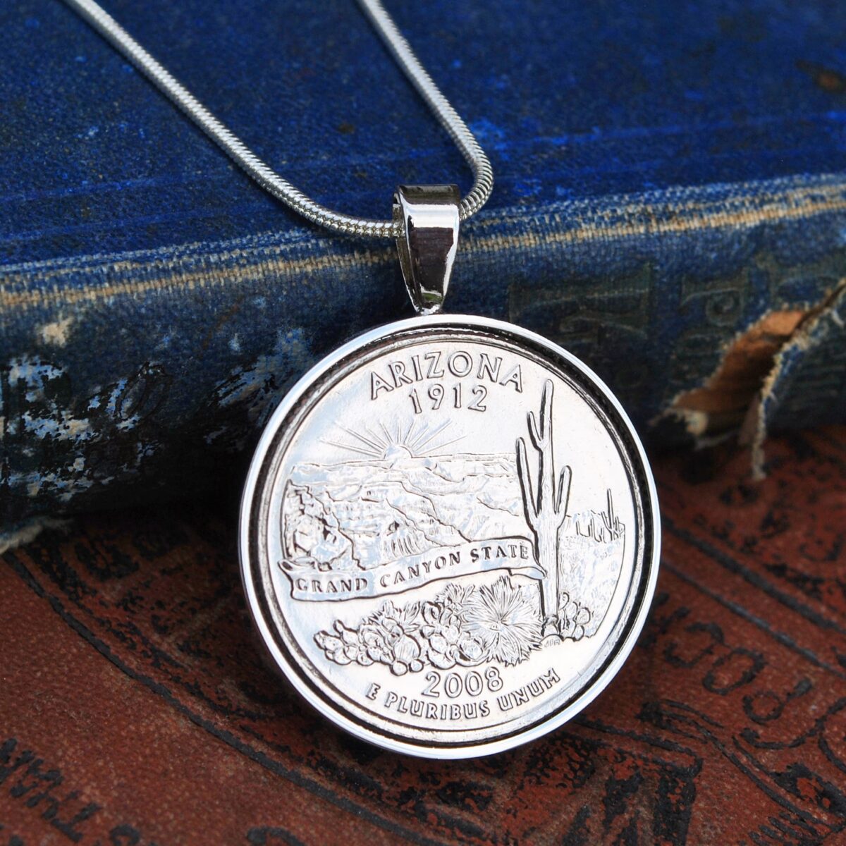  Arizona State Quarter Coin Necklace