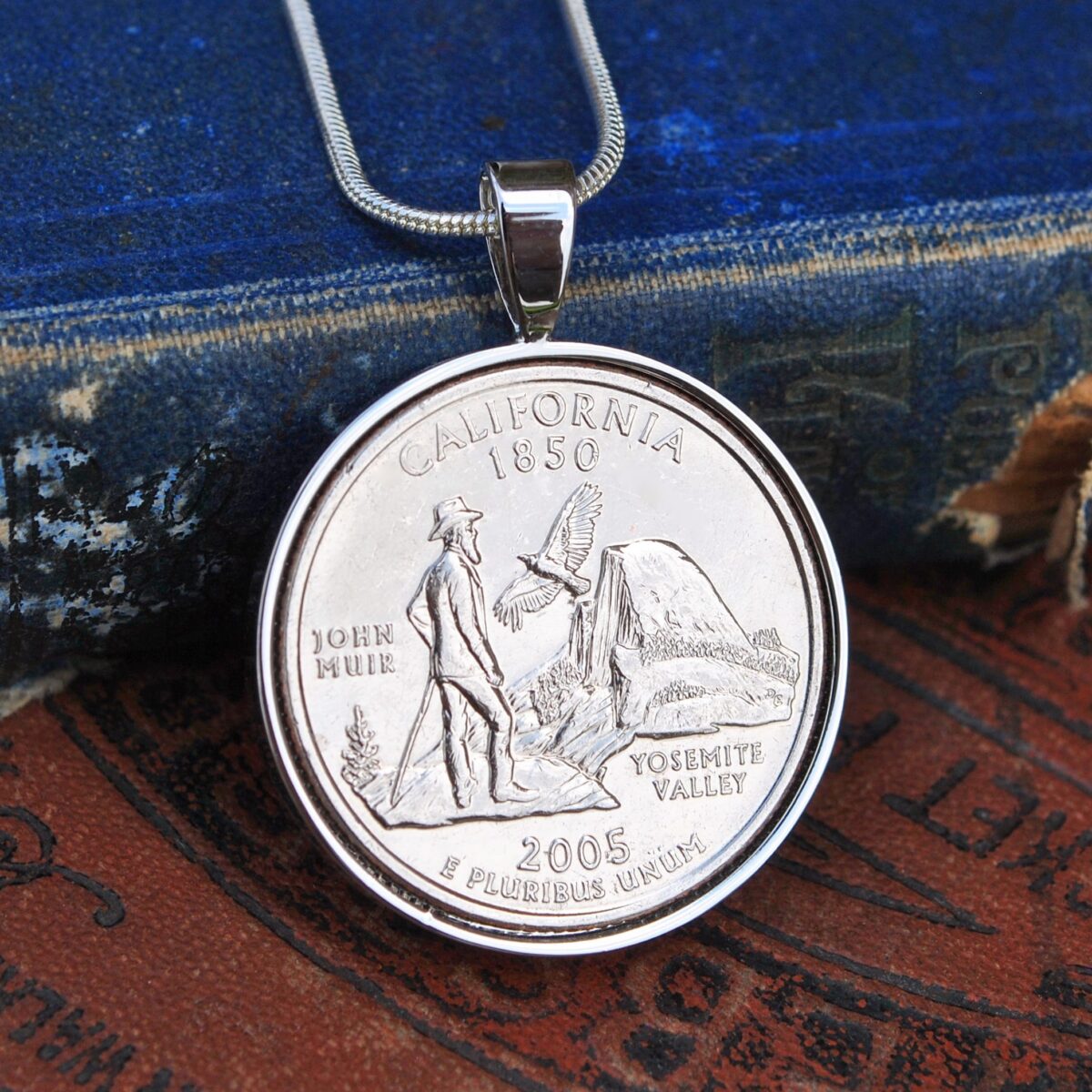  California State Quarter Coin Necklace