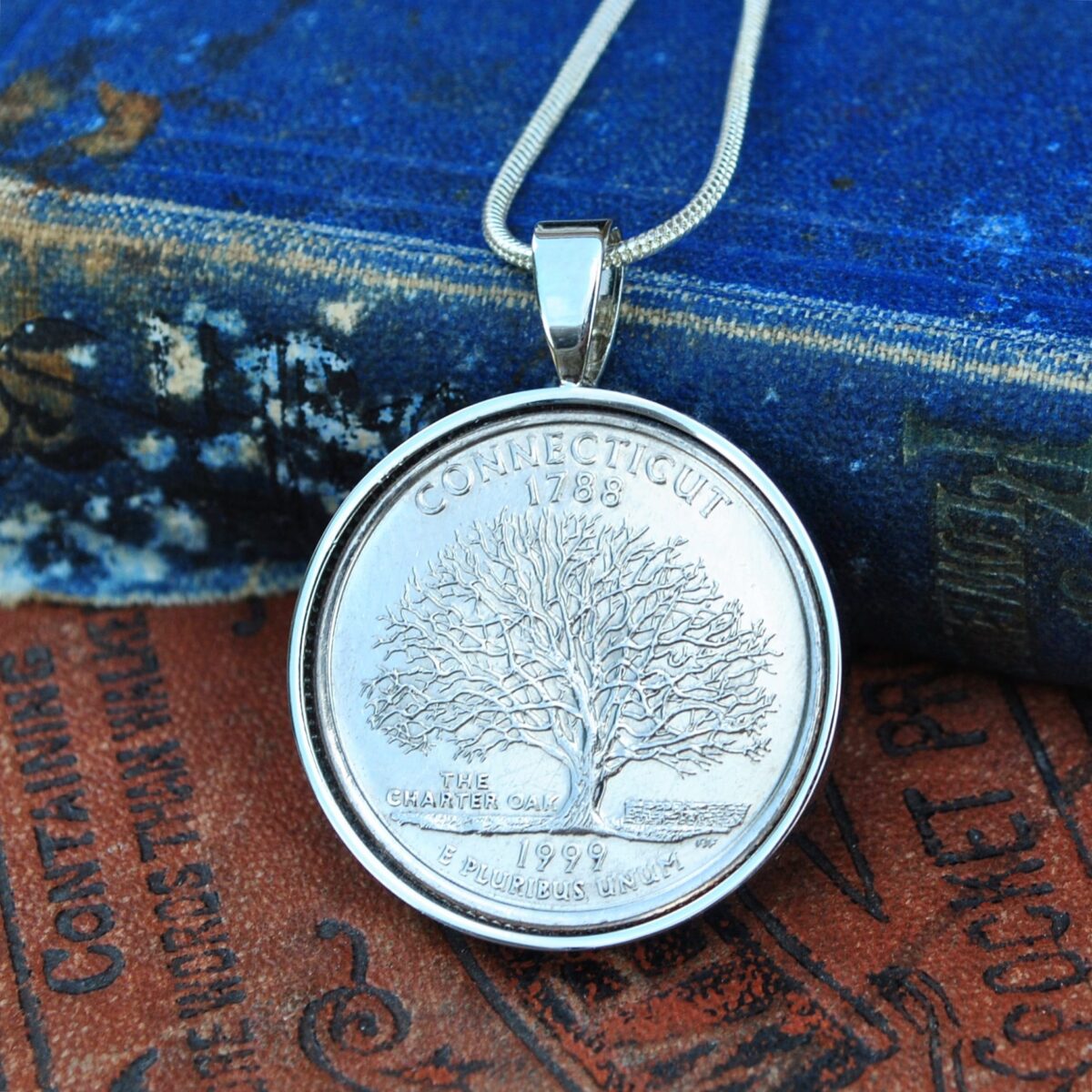  Connecticut State Quarter Coin Necklace