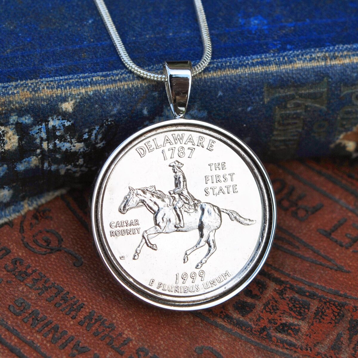  Delaware State Quarter Coin Necklace