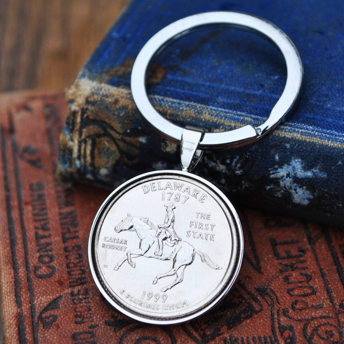  Delaware State Quarter Coin Keyring