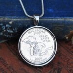  Michigan State Quarter Coin Necklace