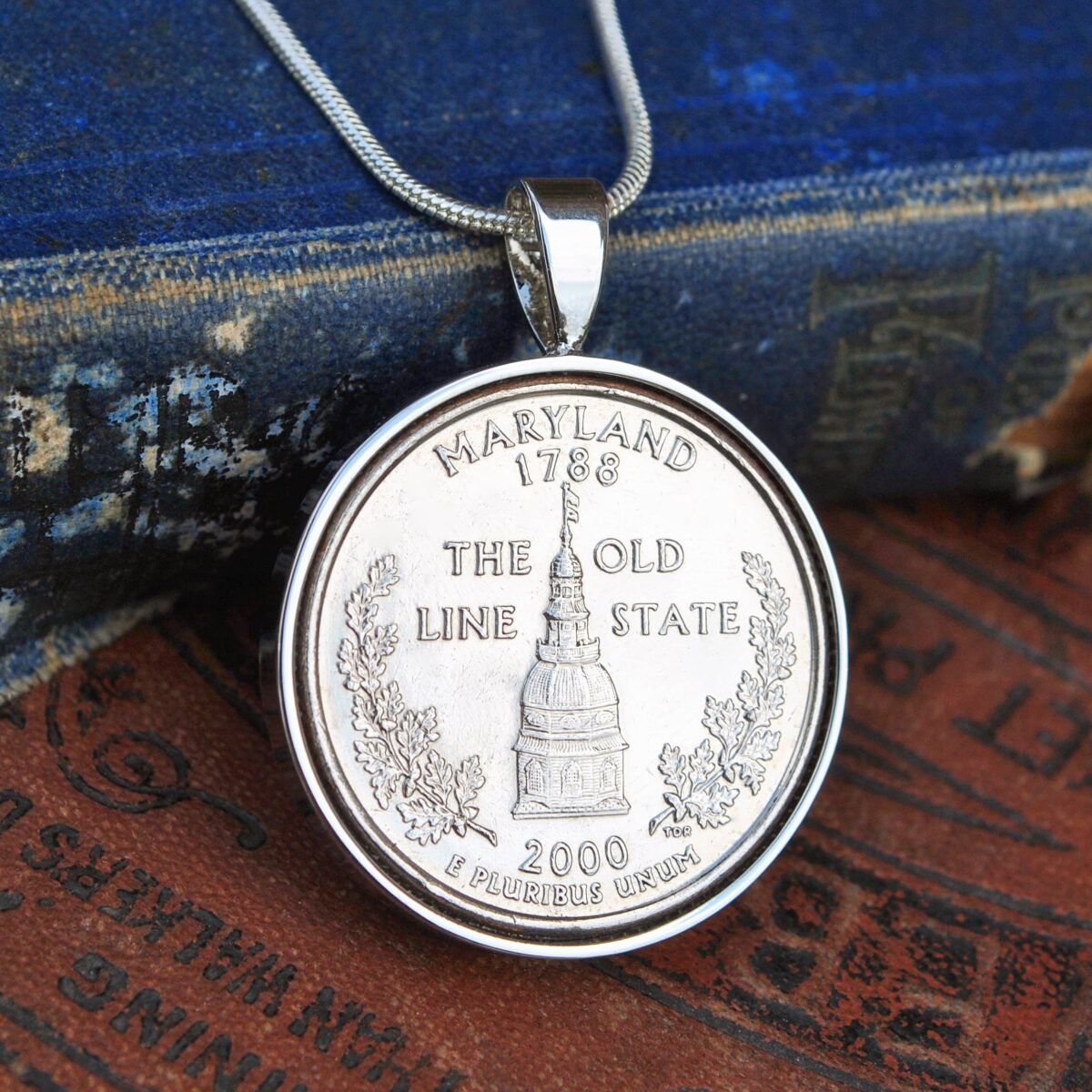  Maryland State Quarter Coin Necklace