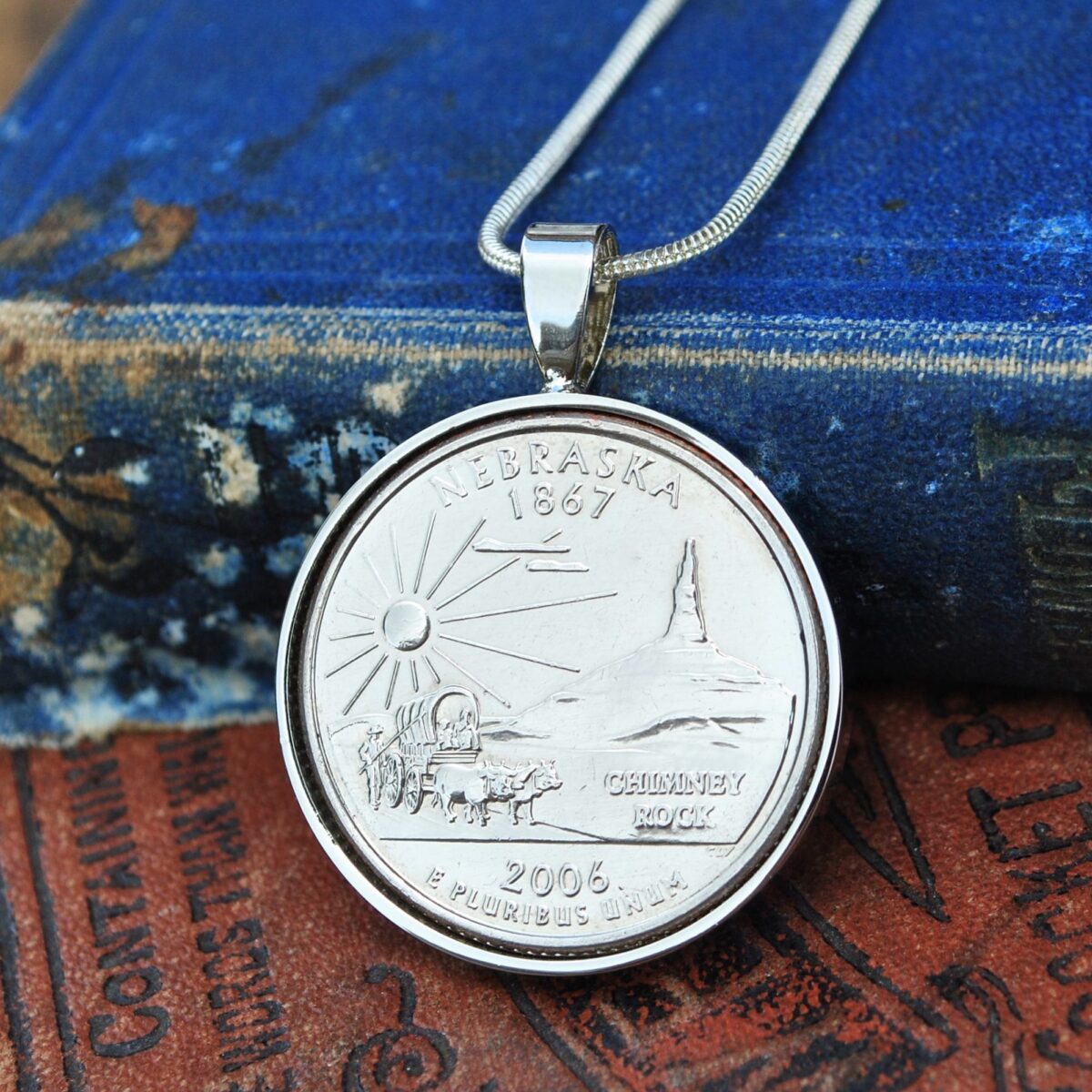  Nebraska State Quarter Coin Necklace