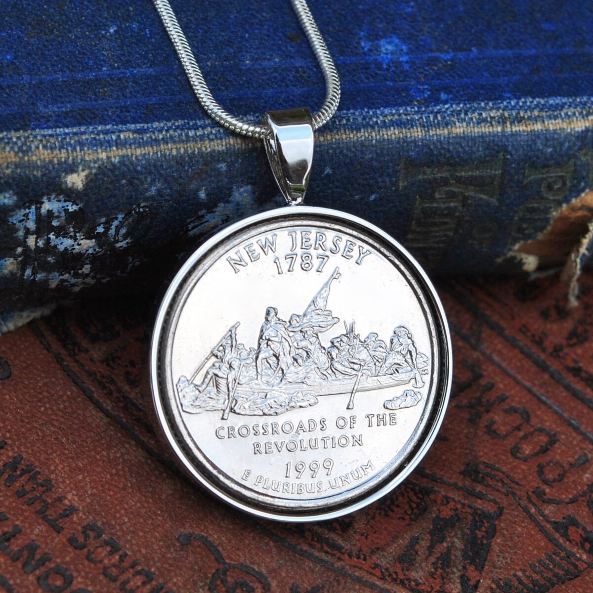  New Jersey State Quarter Coin Necklace