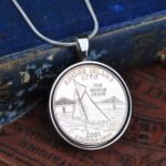  Rhode Island State Quarter Coin Necklace
