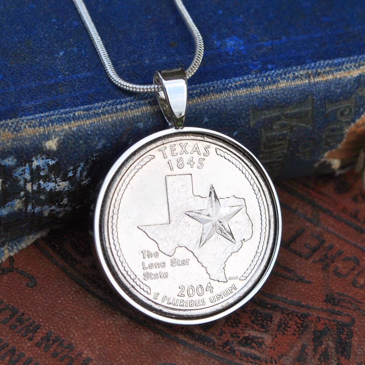  Texas State Quarter Coin Necklace