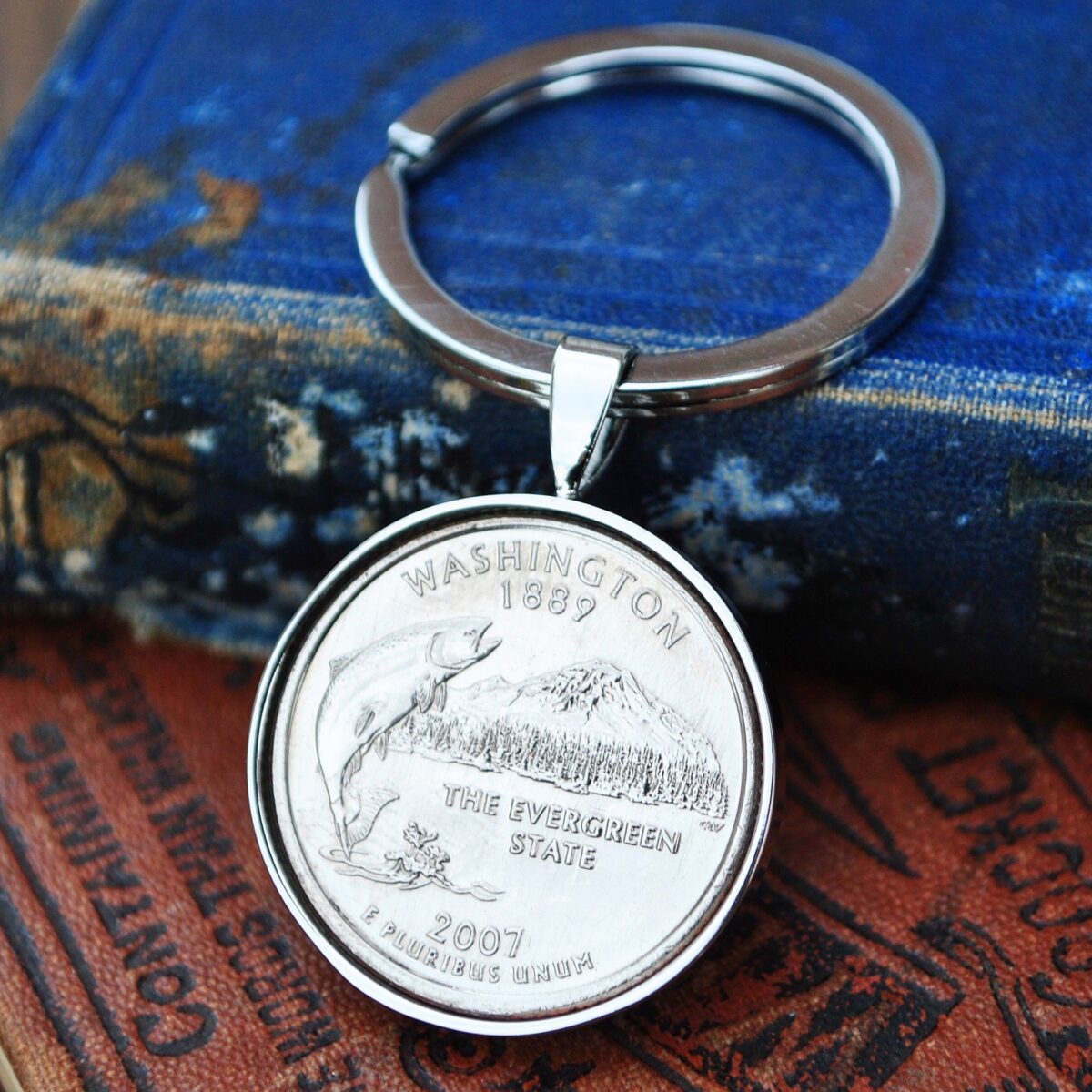  Washington State Quarter Coin Keyring