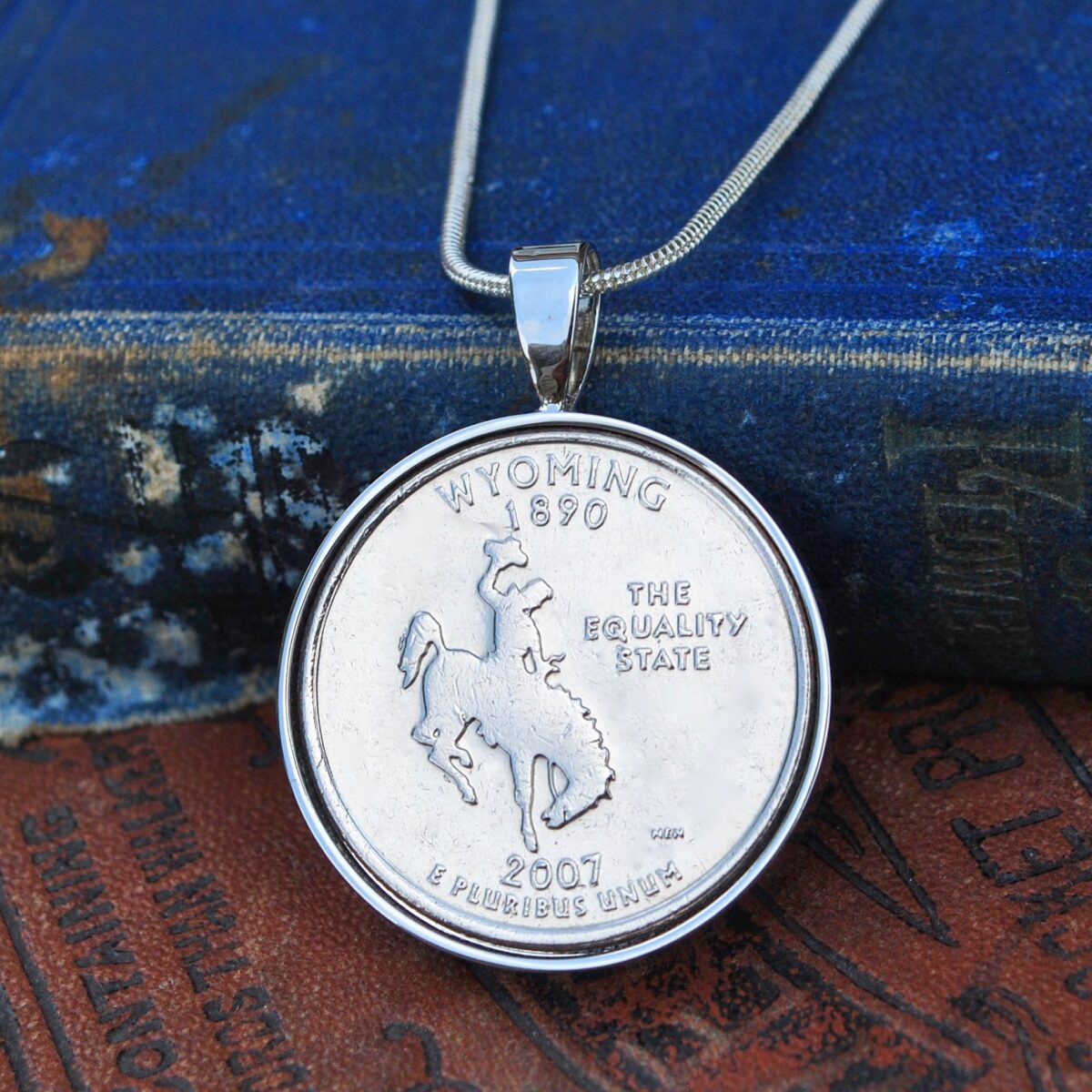  Wyoming State Quarter Coin Necklace