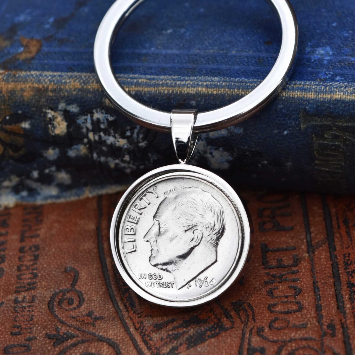 1964 U.S. Dime Coin Keyring