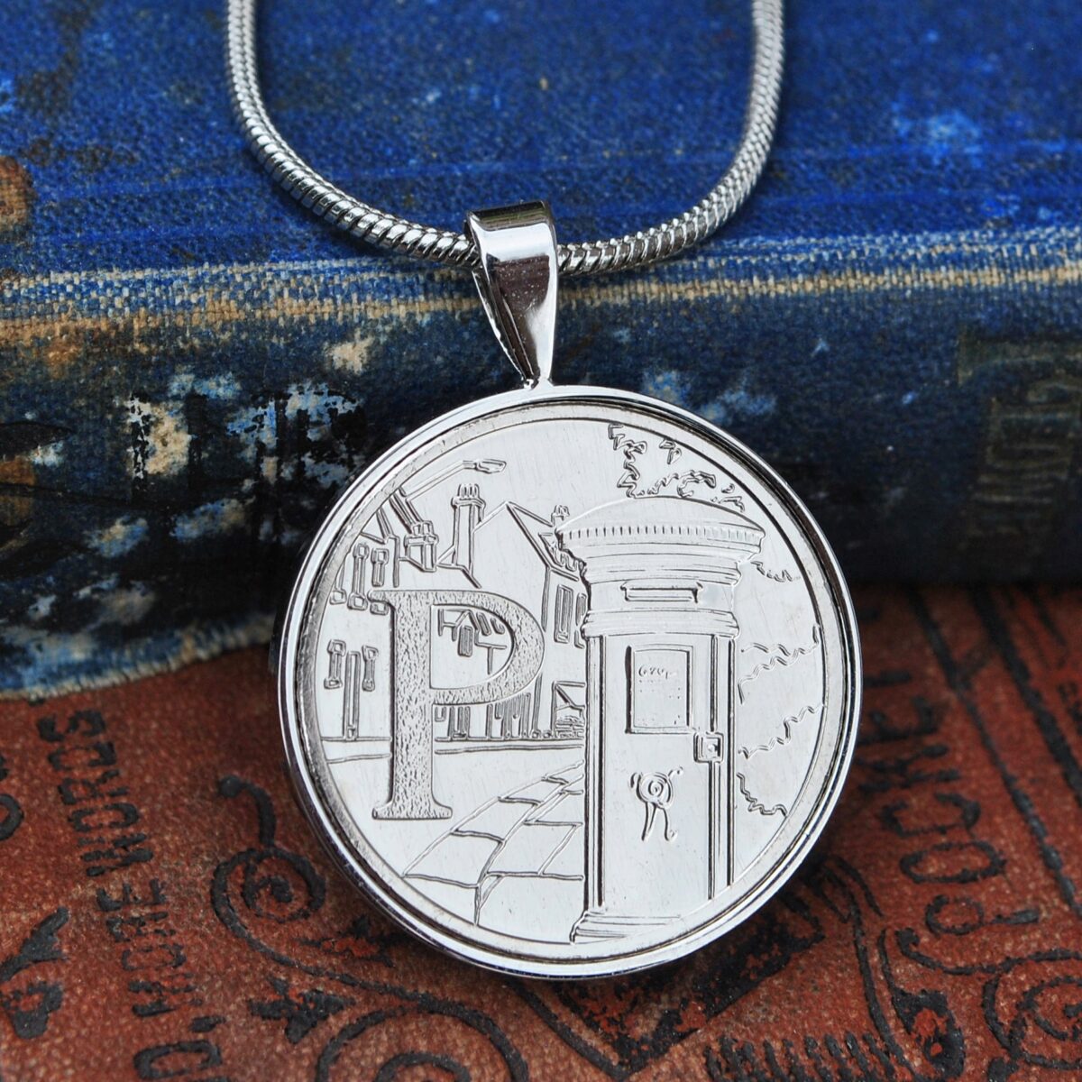 P Letter A to Z 10p Coin Necklace