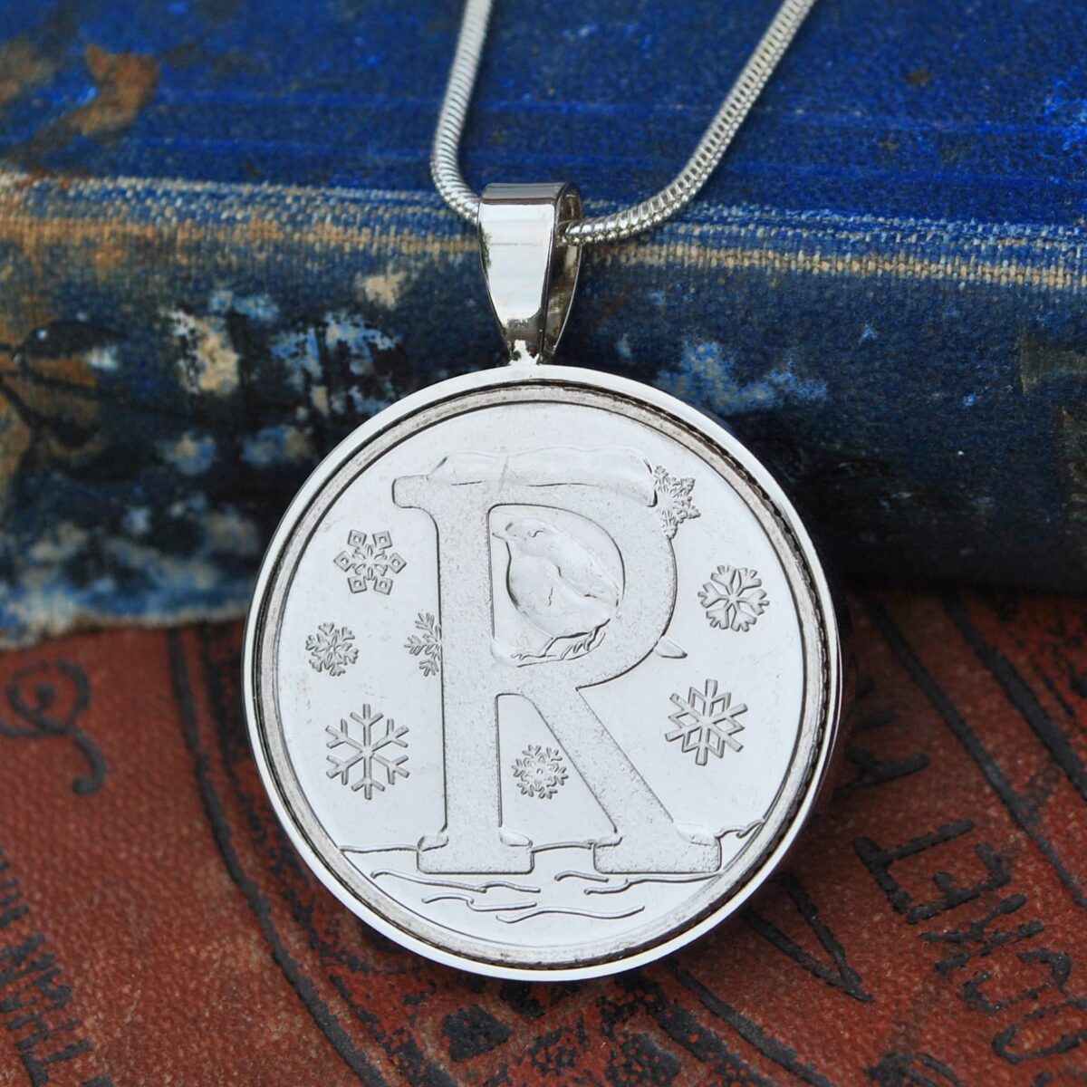 R Letter A to Z 10p Coin Necklace