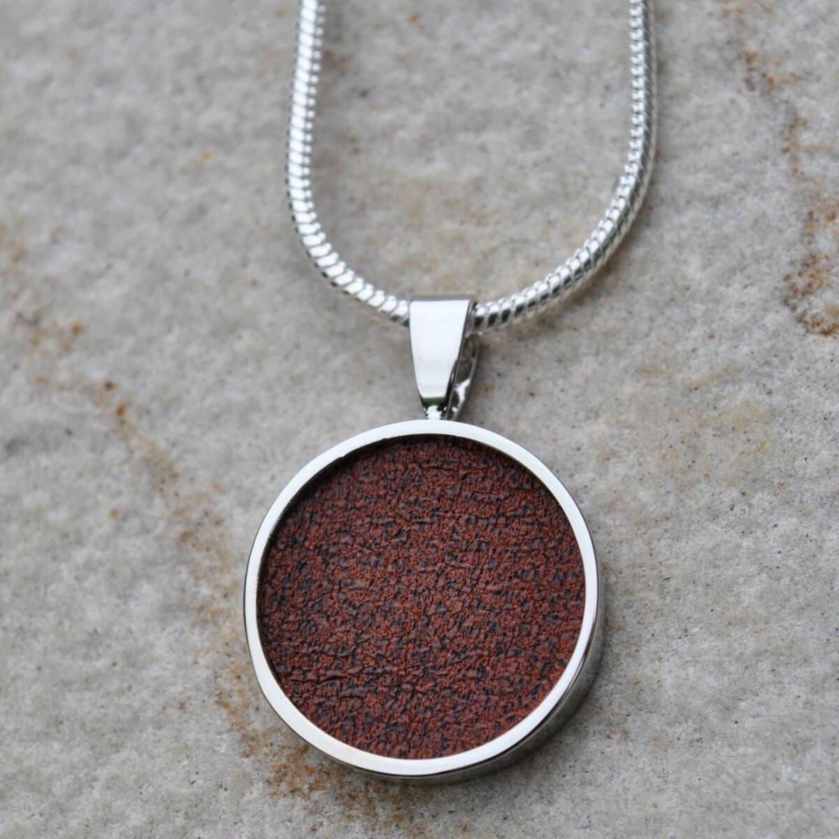 Leather Anniversary Necklace, 3rd Leather Anniversary Gift - Dark Brown