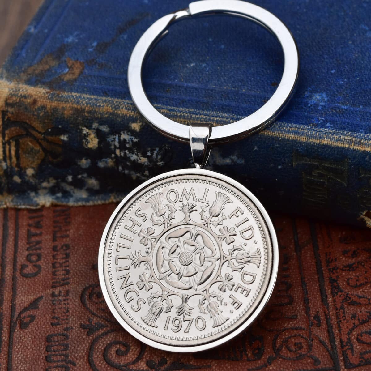 1970 Florin Coin Keyring- Silver