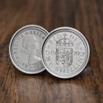 1970 Shilling Coin Cufflinks- Silver