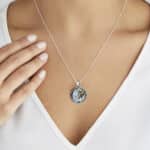 Watch Movement Necklace on Model