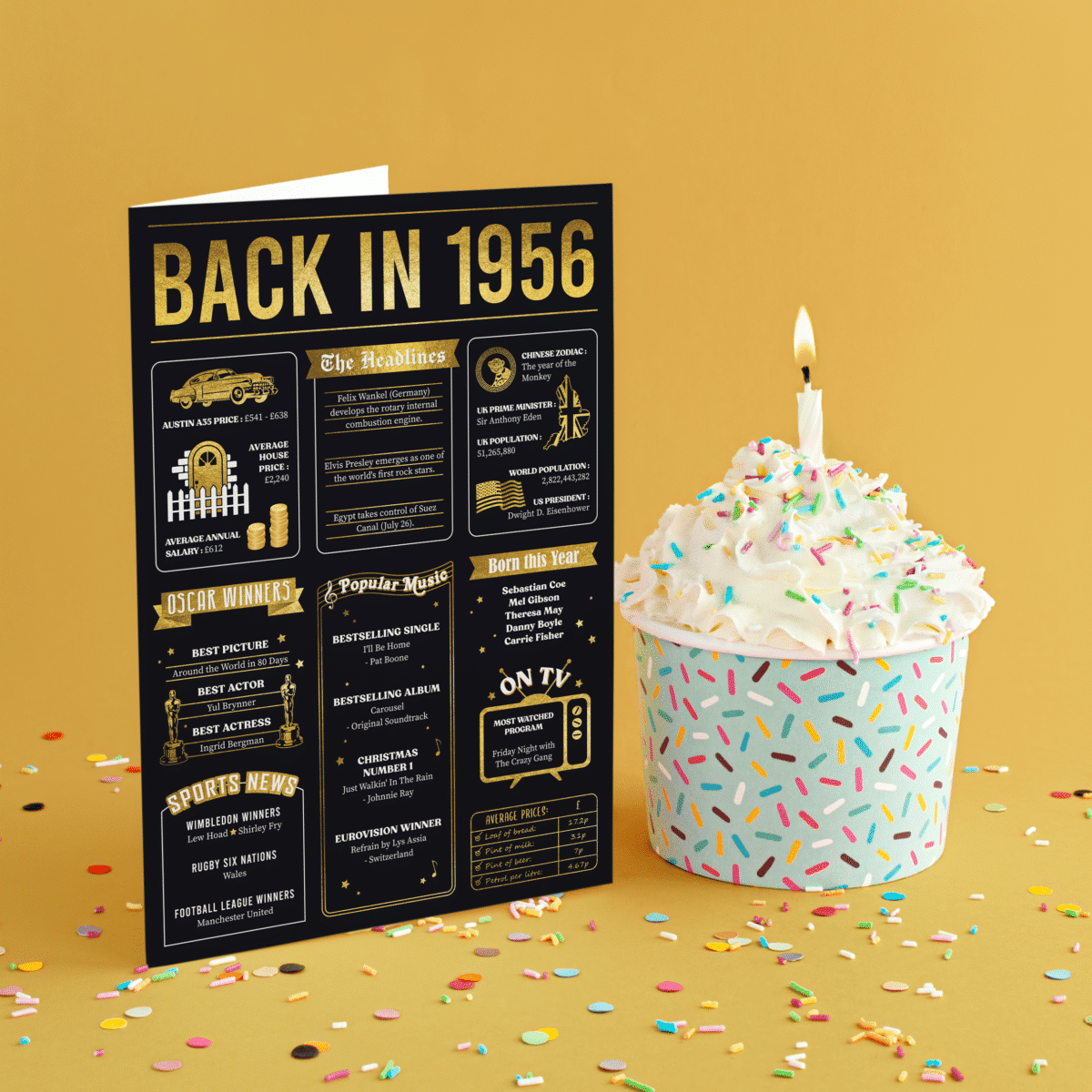 1956 Birthday Card, 69th Birthday Card, 69th Anniversary Card- For Him or Her - Heads and Tails Coin Jewellery