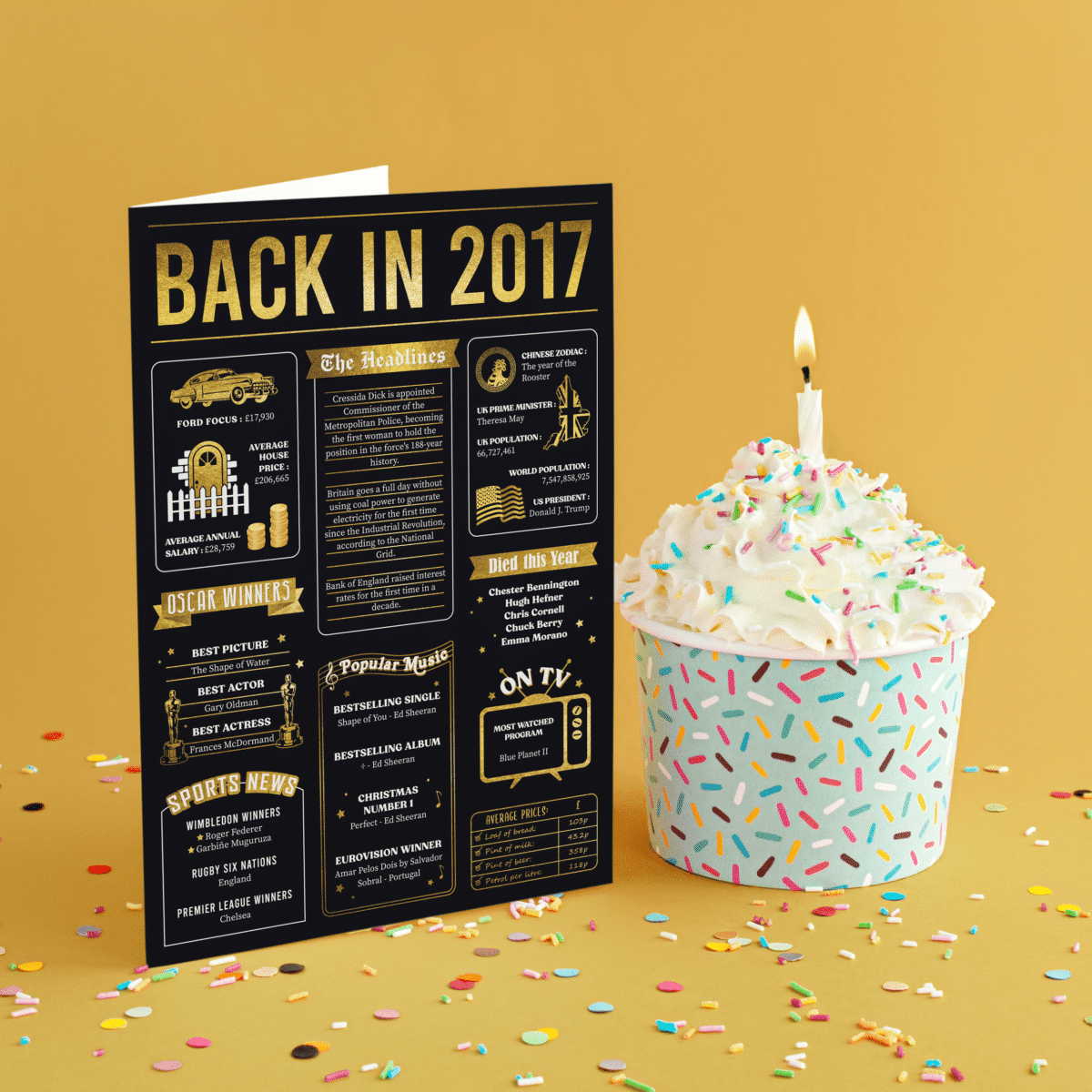 2017 Birthday Card, 8th Birthday Card, 8th Anniversary Card- For Him or Her - Heads and Tails Coin Jewellery