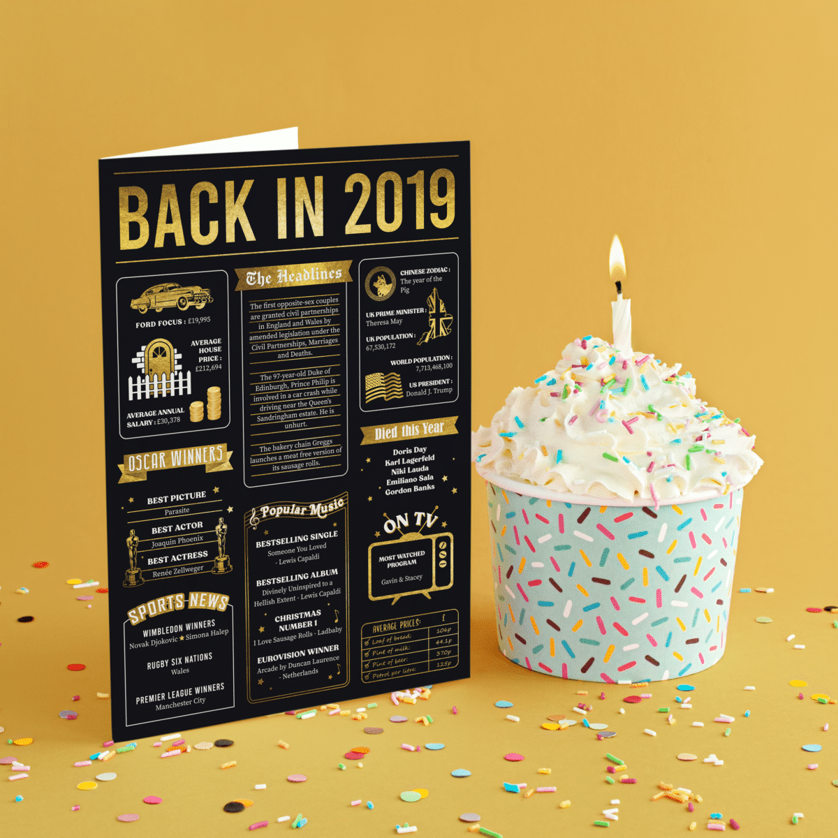 2019 Birthday Card, 6th Birthday Card, 6th Anniversary Card- For Him or Her - Heads and Tails Coin Jewellery