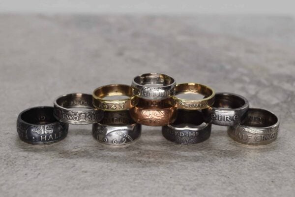 Coin rings stacked