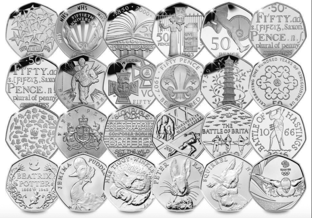 50p Coins