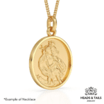 9ct Solid Gold St. Christopher Medallion Necklace Pendant - Mens or Womens - Image 5