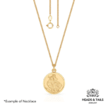 9ct Solid Gold St. Christopher Medallion Necklace Pendant - Mens or Womens - Image 6