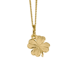 Lucky Four Leaf Clover Necklace for Men & Women- Solid Gold 9ct