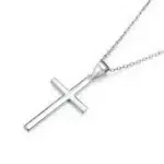Silver Sterling Cross Necklace - Mens or Womens 0.925