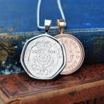 2004 21st Birthday Coin Necklace, Twenty Pence and One Pence