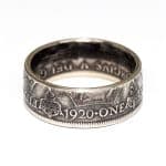 1920 Florin Coin Rings, 105th Birthday Gift - Sterling Silver