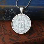 1943 Sterling Silver .925 Sixpence Coin Necklace - 82nd Birthday Gift