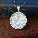 1956 Sterling Silver .925 Sixpence Coin Necklace - 69th Birthday Gift