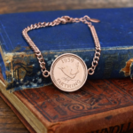 1939 Farthing Coin Bracelet, 87th Birthday Gift- Rose Gold