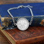 1941 Australian Threepence Coin Bracelet, 85th Birthday Gift- Silver