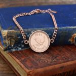 1941 Farthing Coin Bracelet, 85th Birthday Gift- Rose Gold