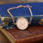 1942 Farthing Coin Bracelet, 84th Birthday Gift- Rose Gold