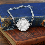 1943 Australian Threepence Coin Bracelet, 83rd Birthday Gift- Silver