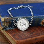 1943 US Nickel Coin Bracelet, 83rd Birthday Gift- Silver